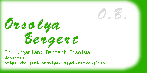 orsolya bergert business card